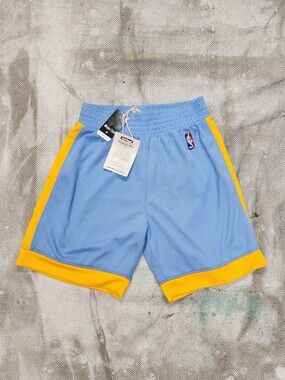 Mitchell & Ness Powder Blue and Yellow Men's Basketball Shorts